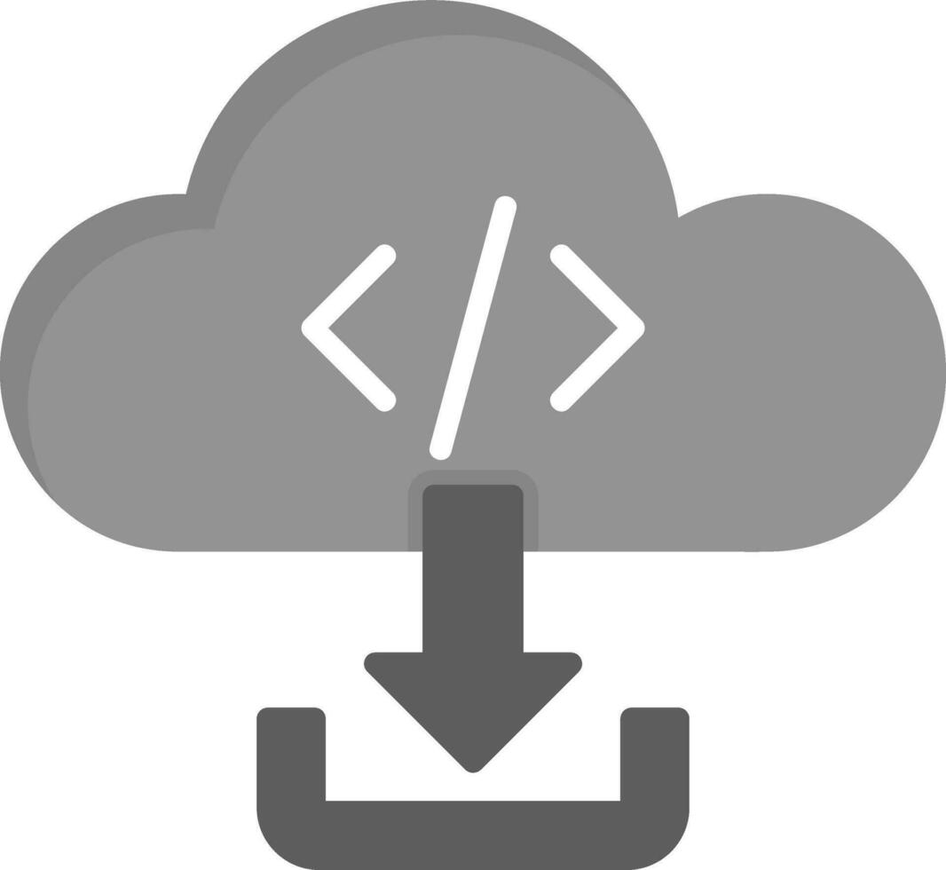 icono de vector de descarga de nube