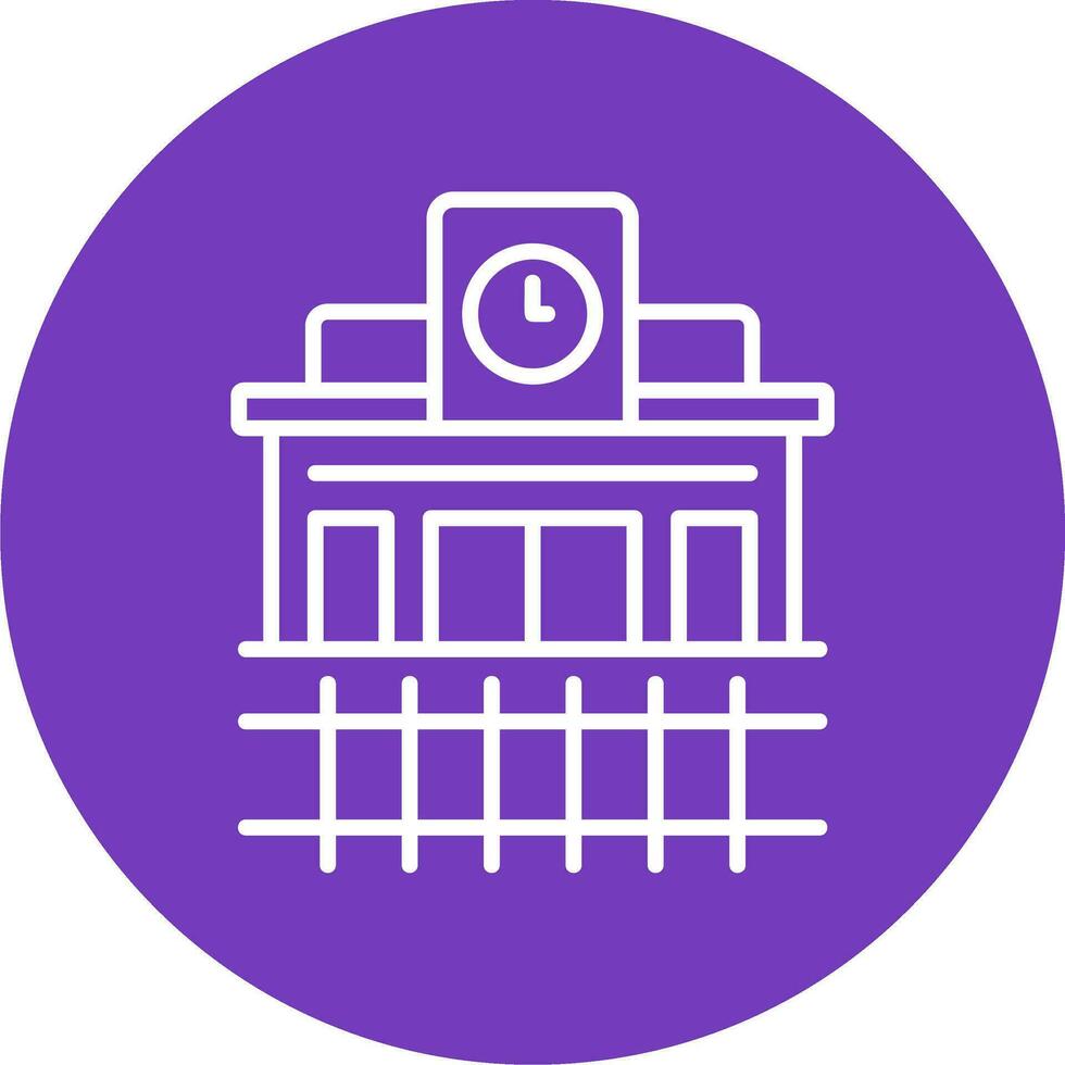 Train Station Vector Icon