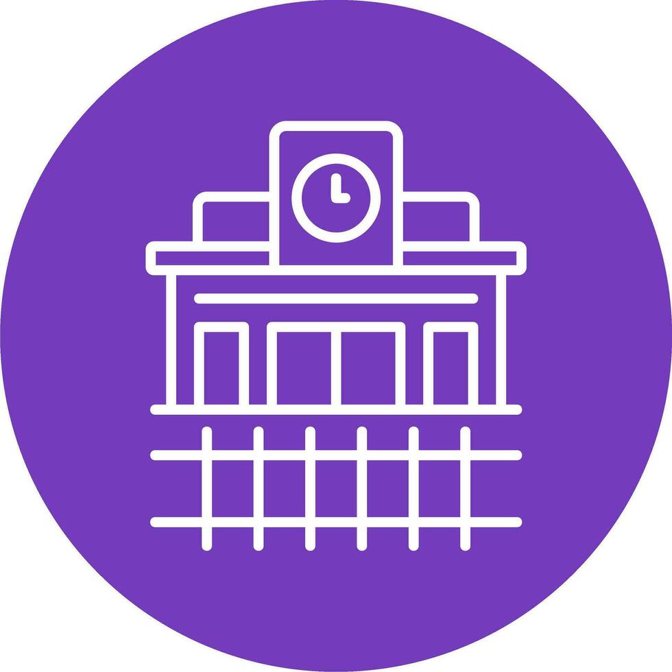 Train Station Vector Icon