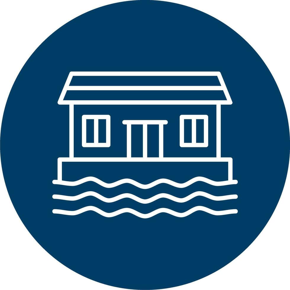 Houseboat Vector Icon