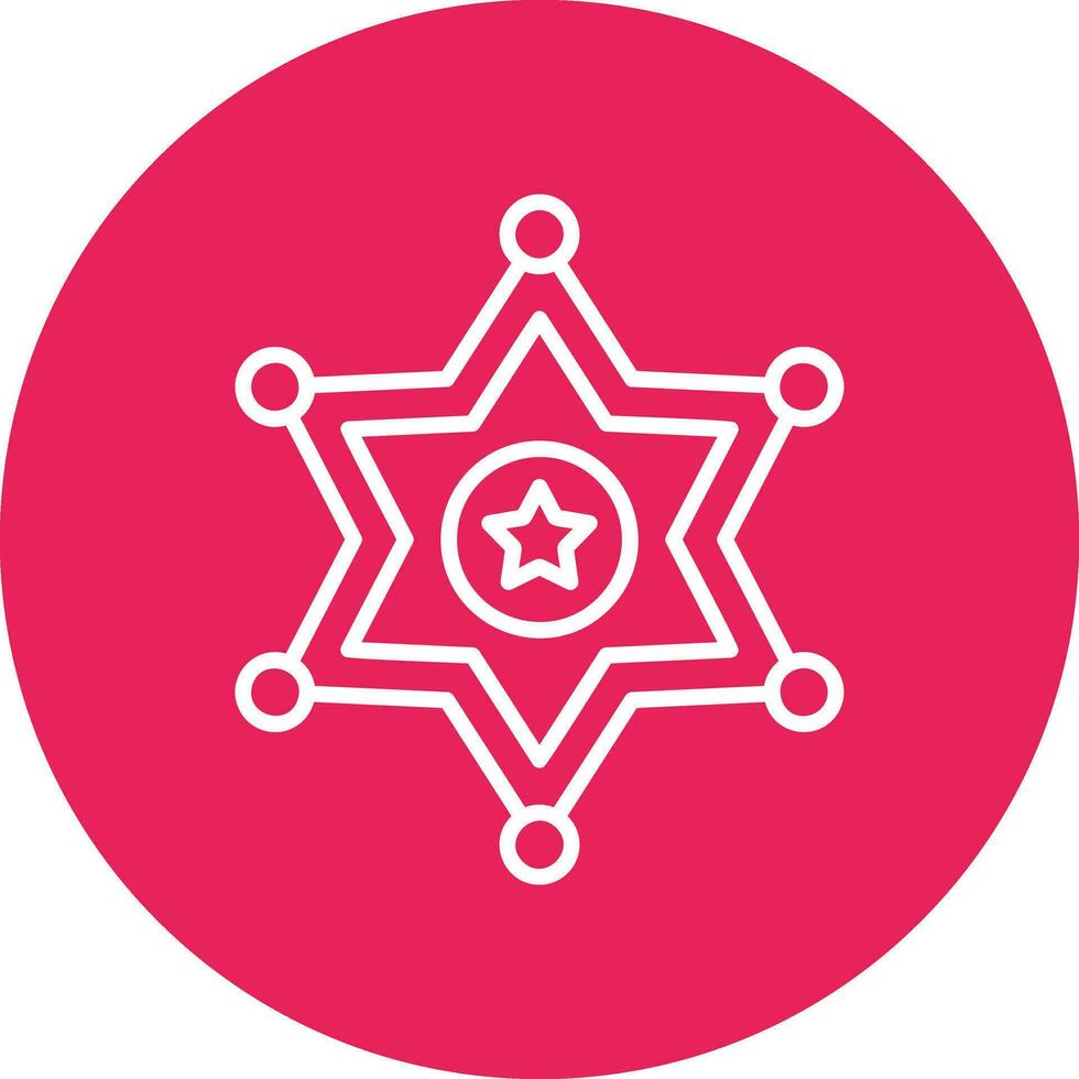 Sheriff Badge Vector Icon