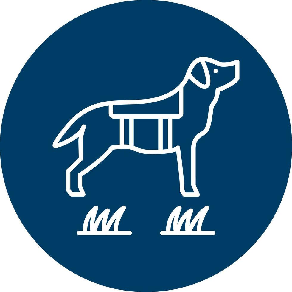 policía perro vector icono