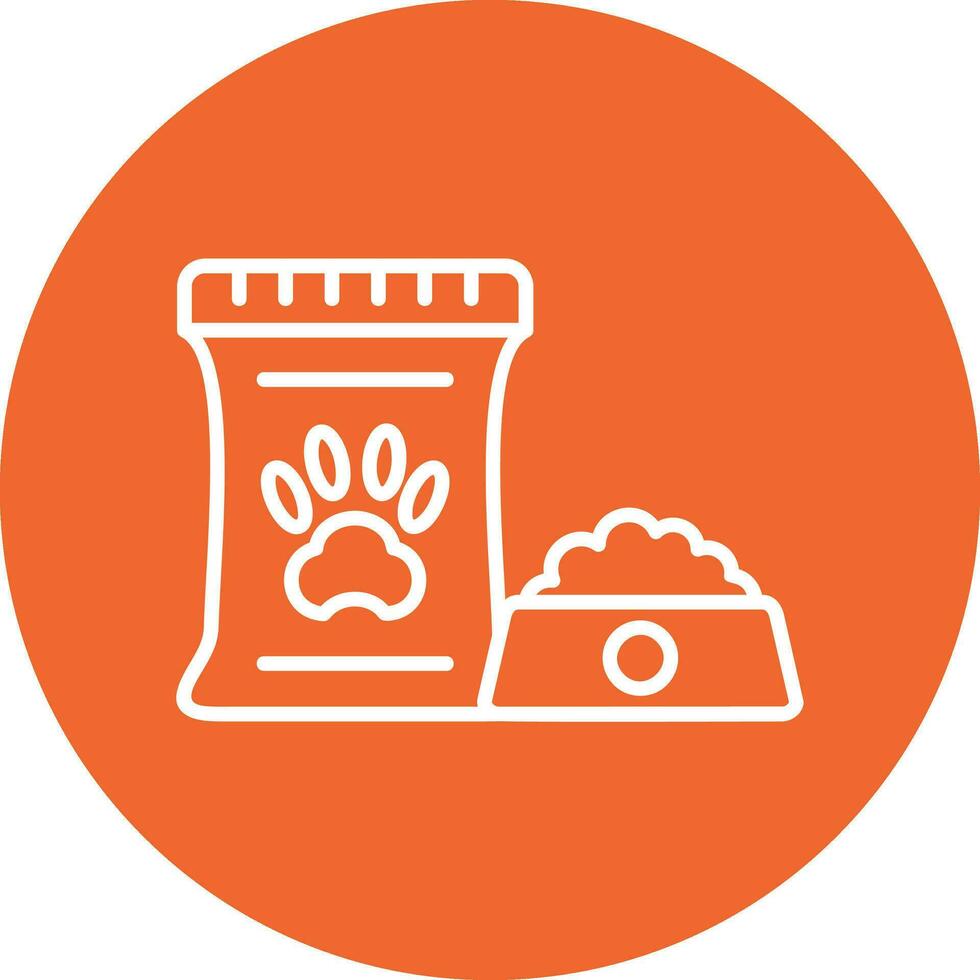 icono de vector de comida para mascotas