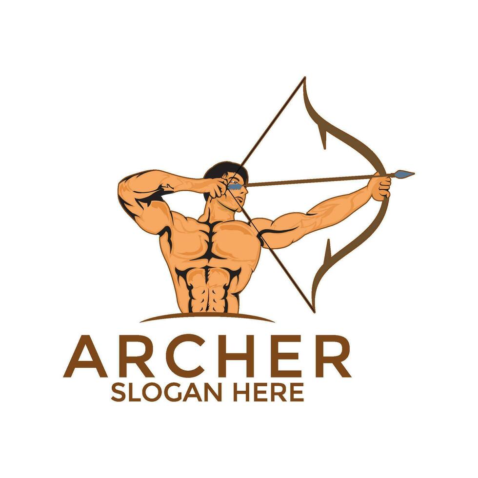 archer logo vector, creative archer logo design template vector