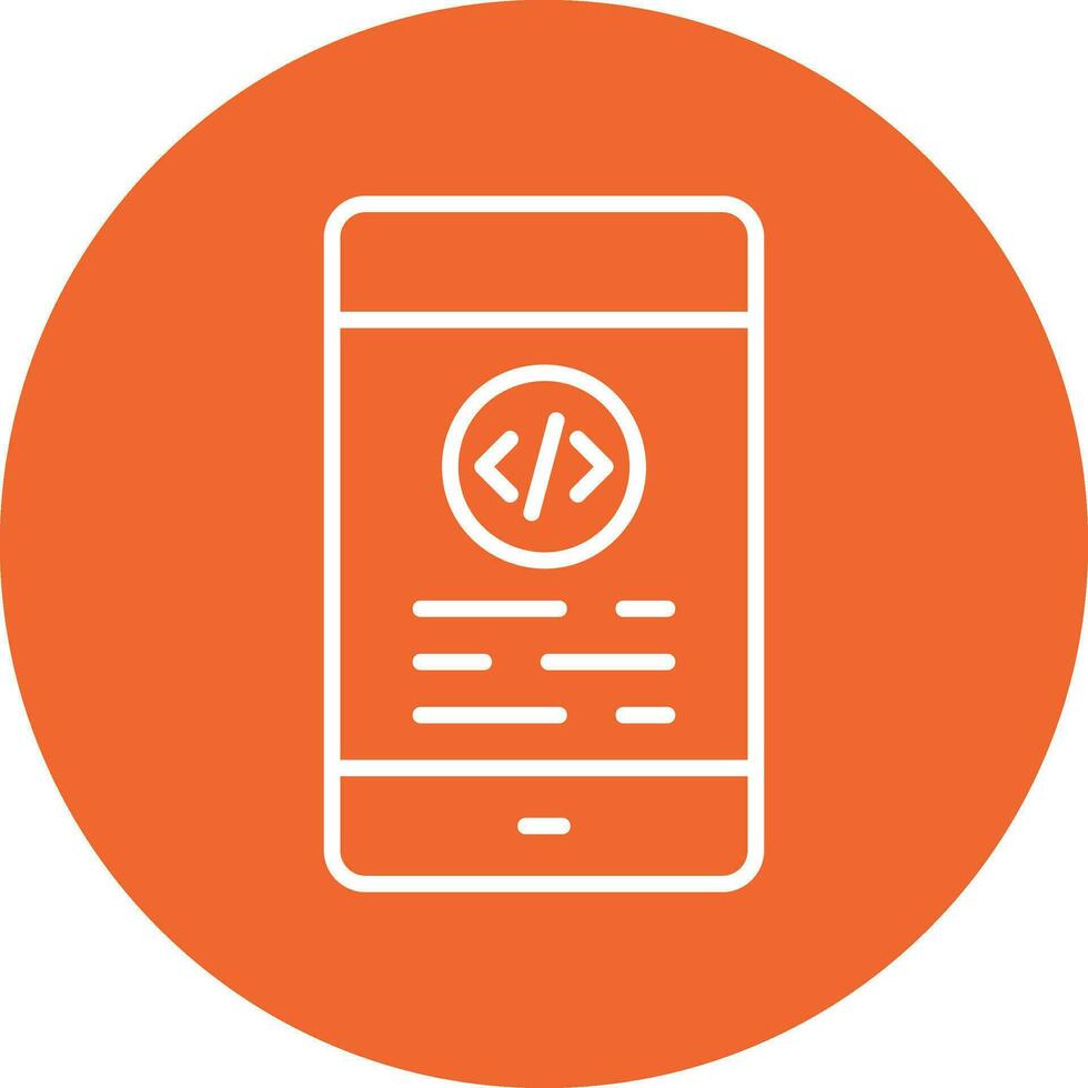 Mobile Coding Vector Icon