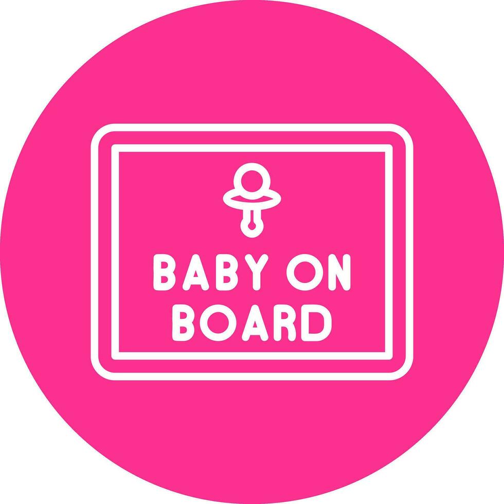 bebé en tablero vector icono