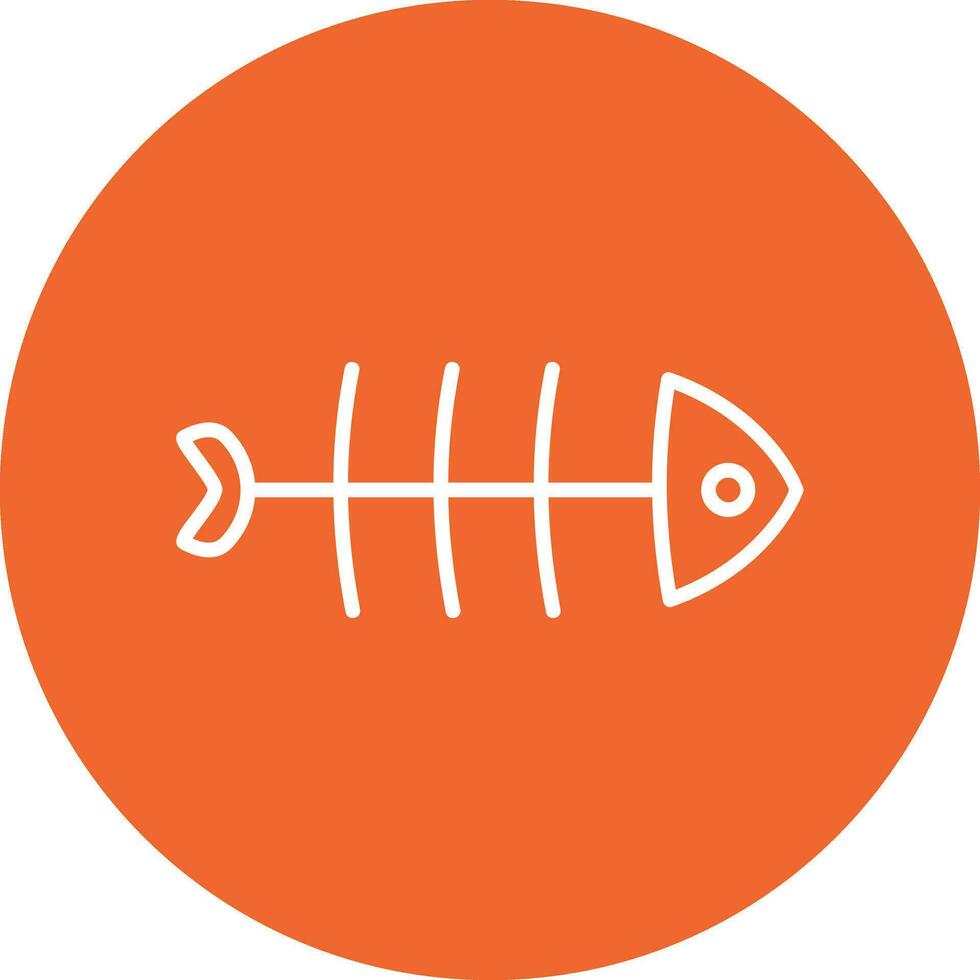 espinas de pescado vector icono