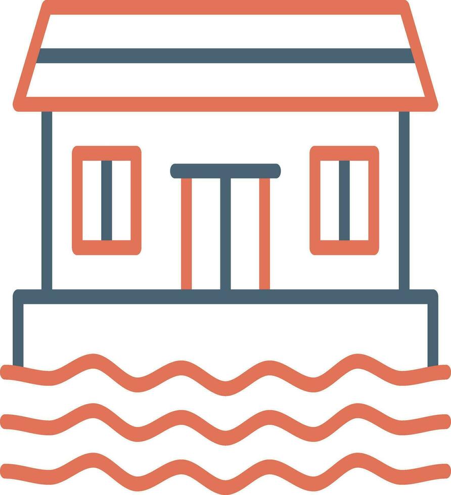 Houseboat Vector Icon