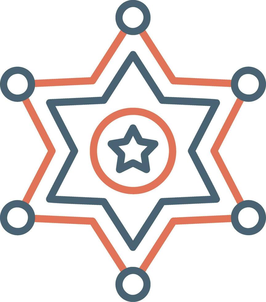 Sheriff Badge Vector Icon