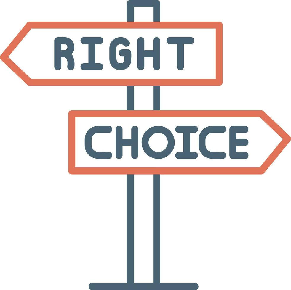 Right Choice Vector Icon