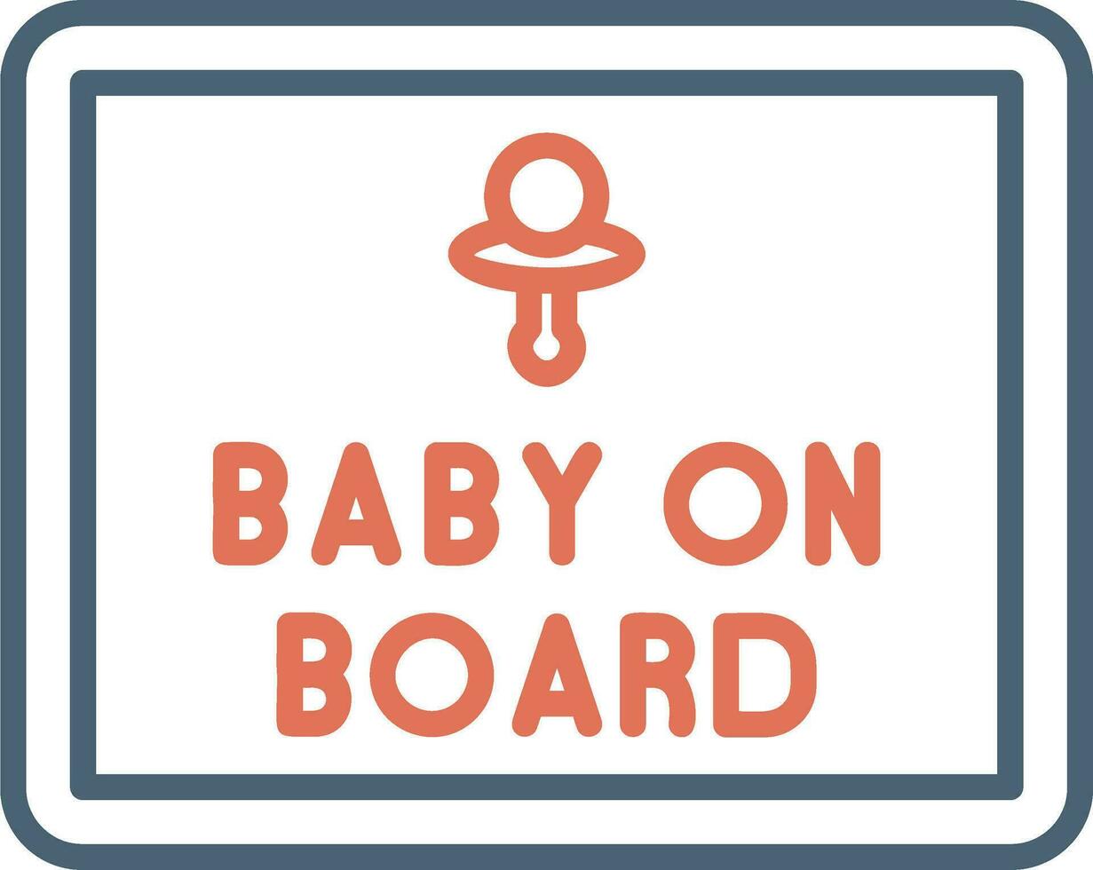 bebé en tablero vector icono