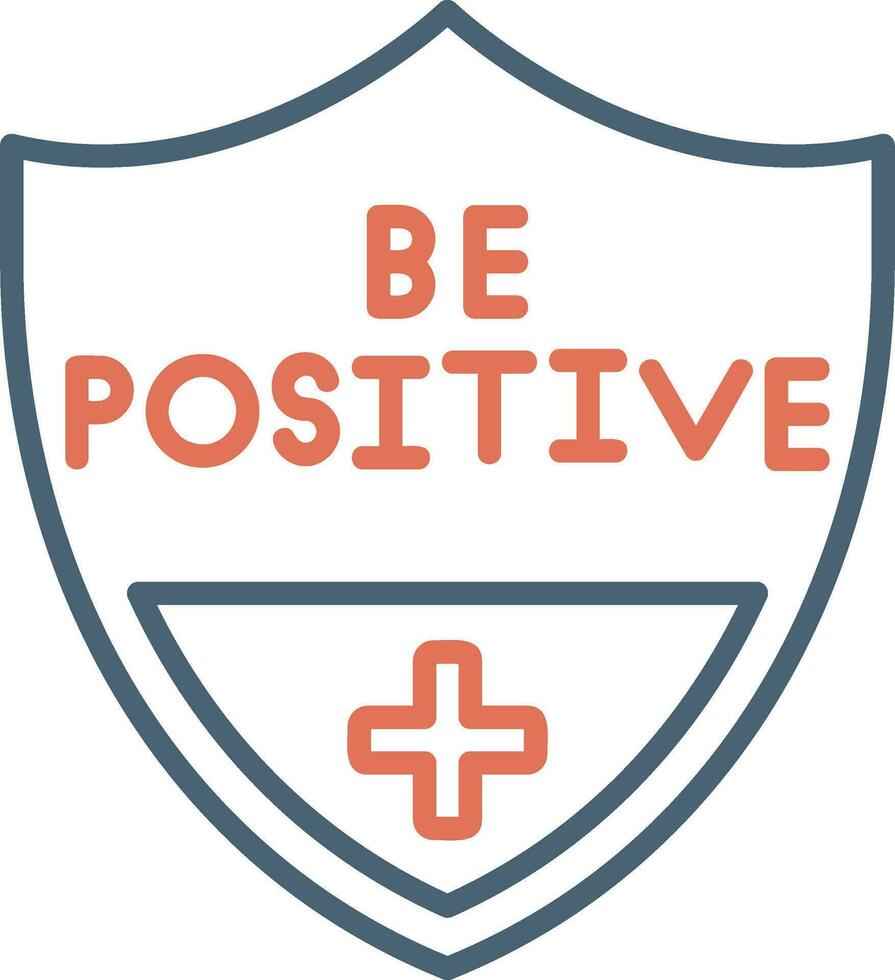 ser positivo vector icono