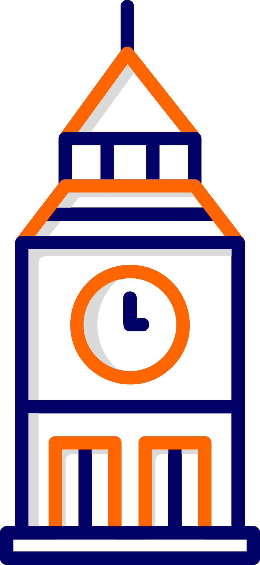 Clock Tower Vector Icon 31438995 Vector Art at Vecteezy