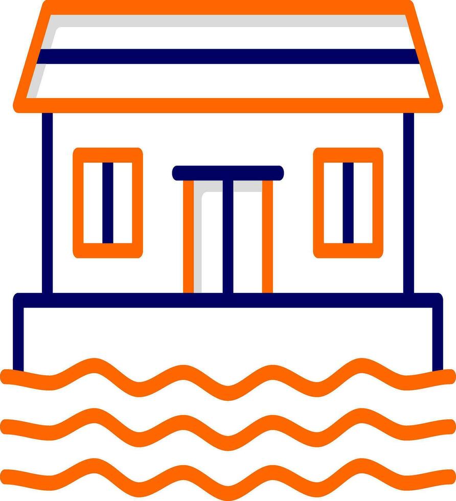 Houseboat Vector Icon