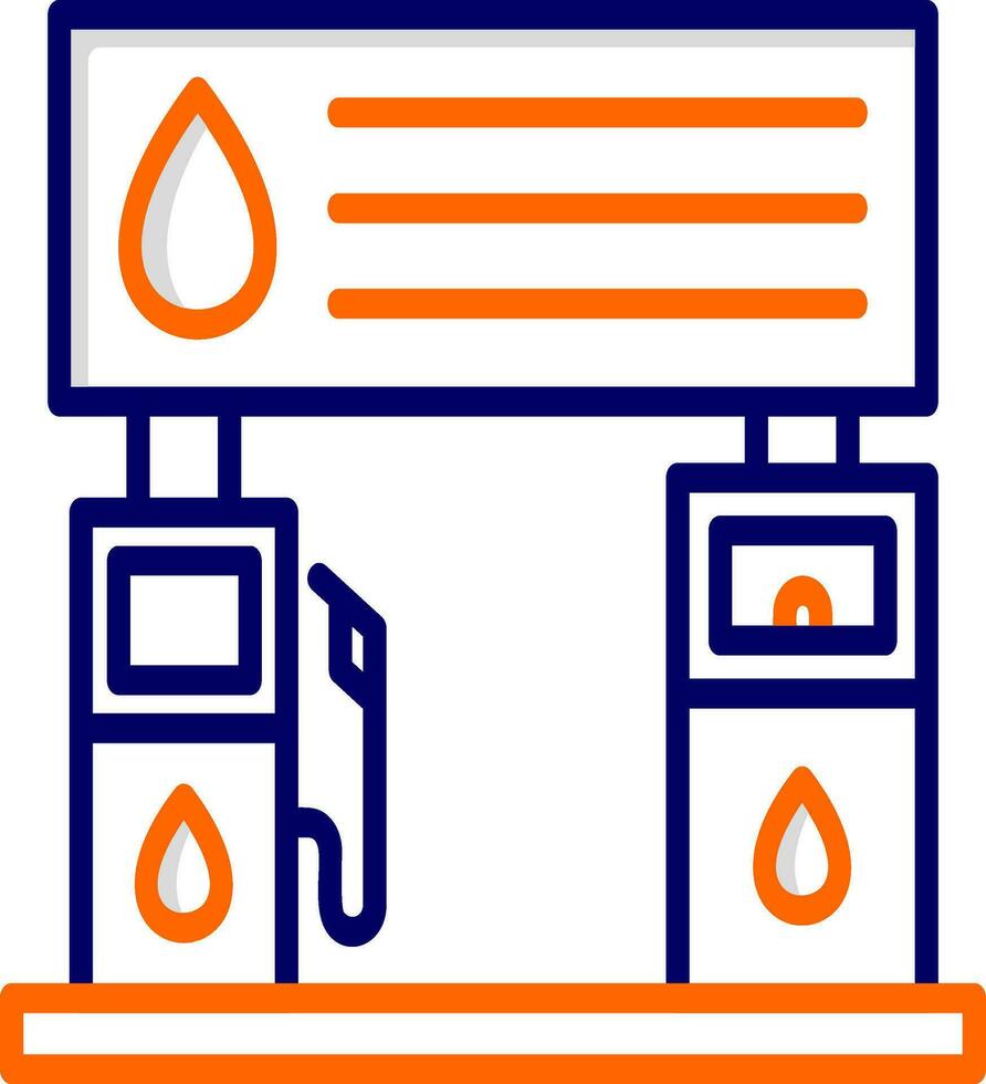 icono de vector de gasolinera