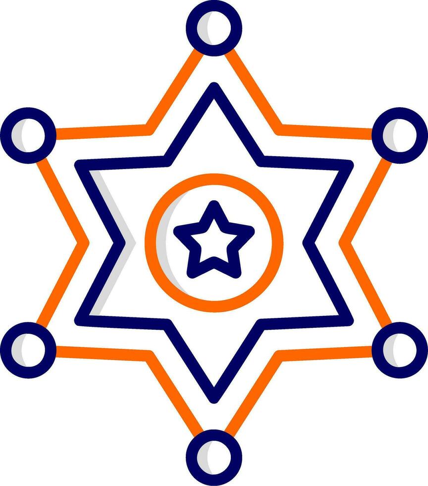Sheriff Badge Vector Icon