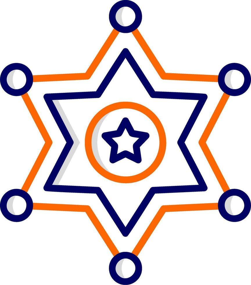 icono de vector de insignia de sheriff