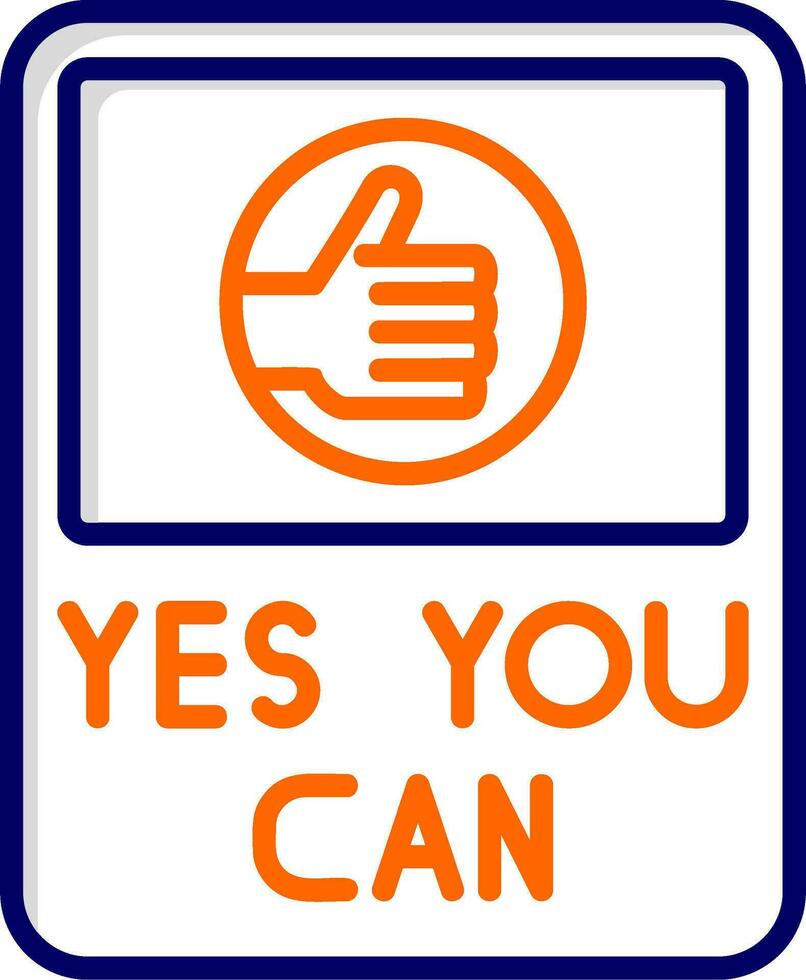 Yes You Can Vector Icon