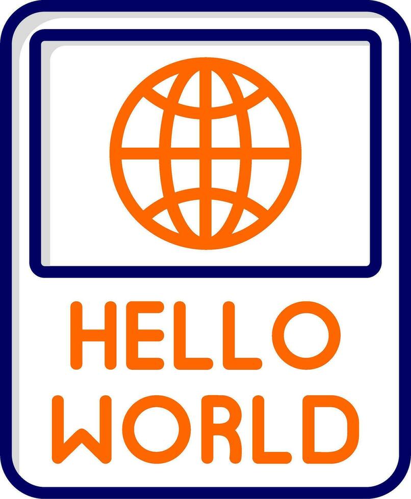 Hello World Vector Icon