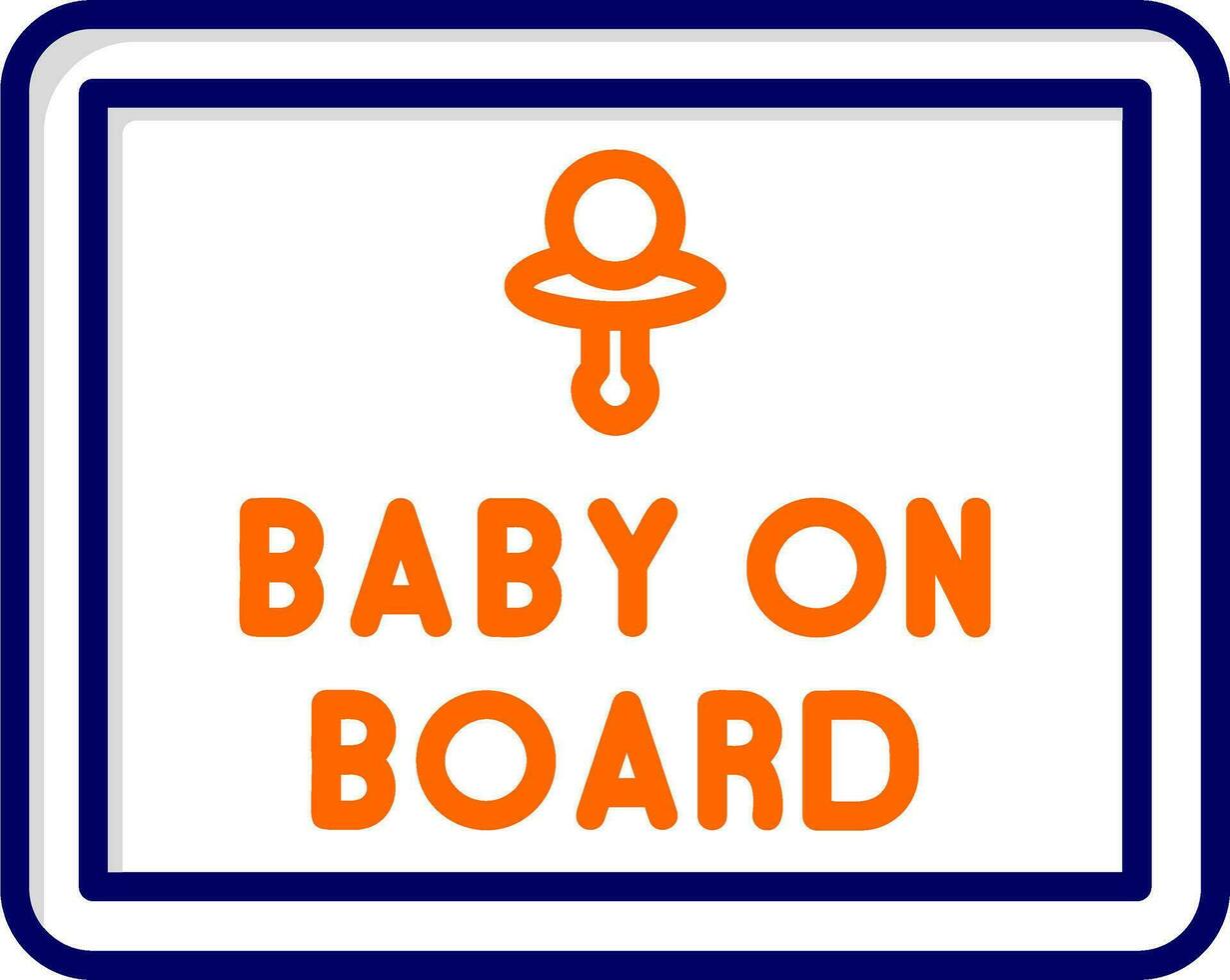Baby On Board Vector Icon