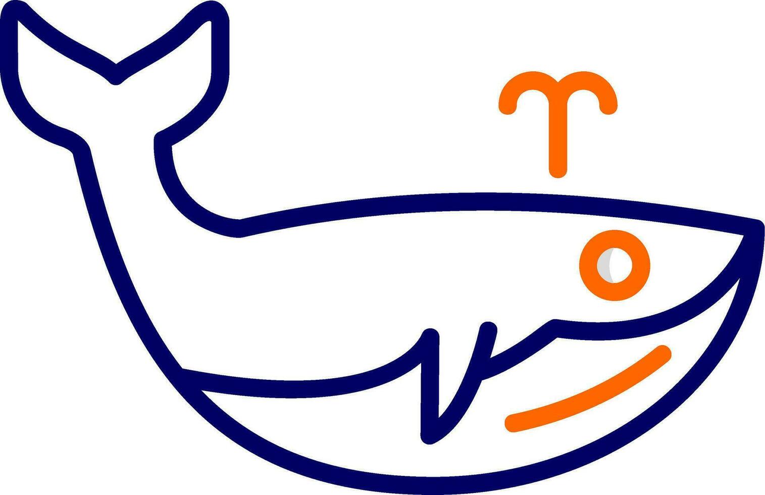 icono de vector de ballena