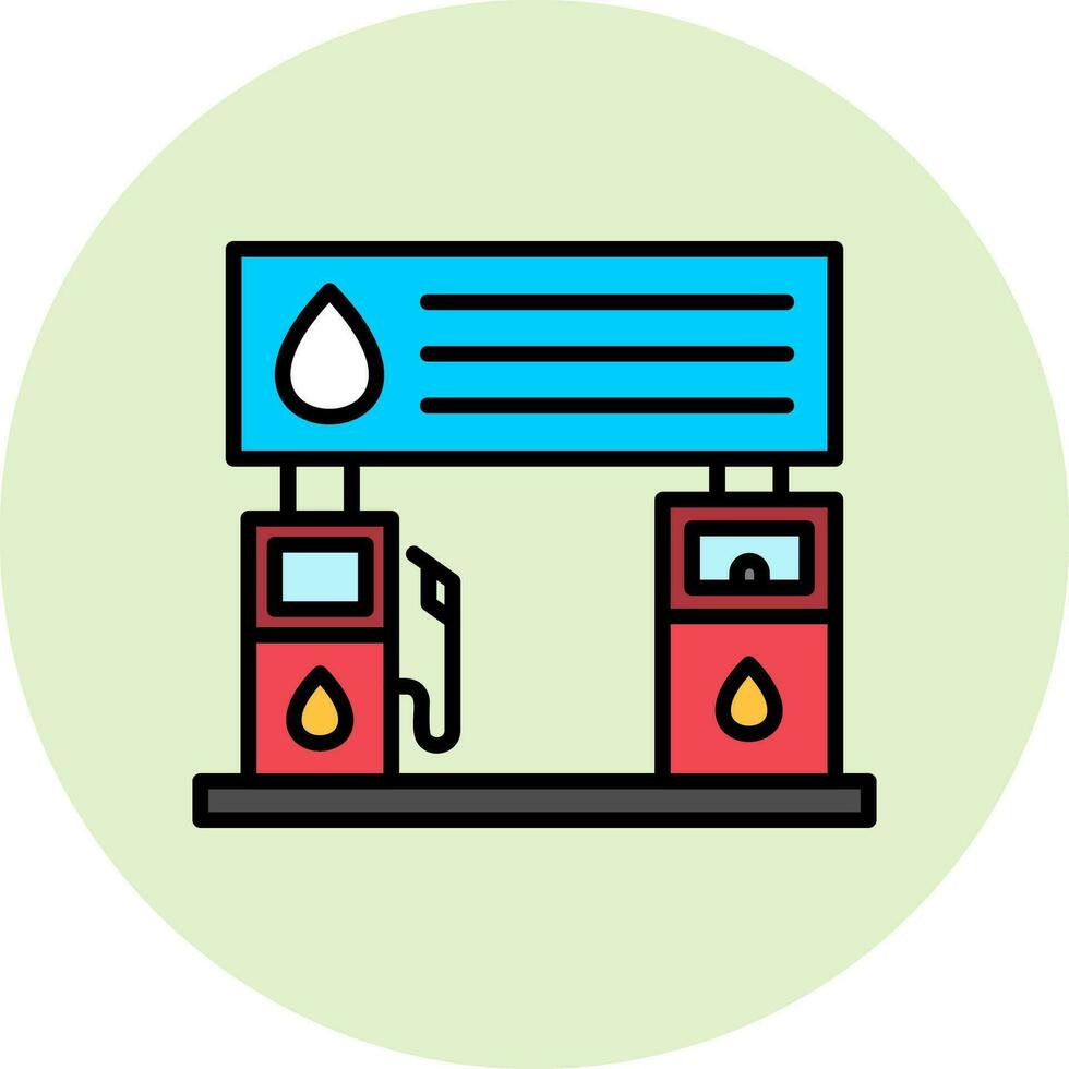 icono de vector de gasolinera