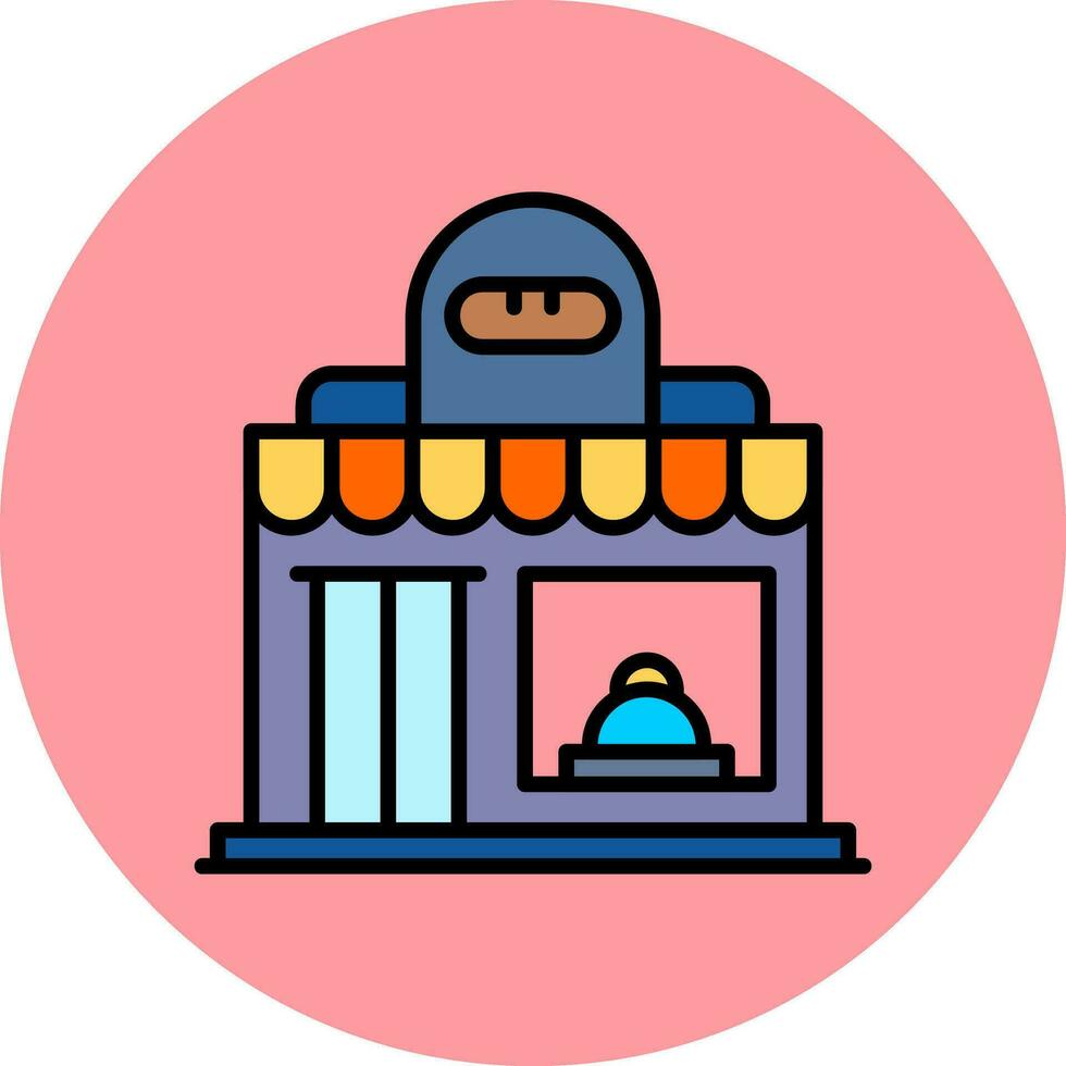 icono de vector de tienda de panadería
