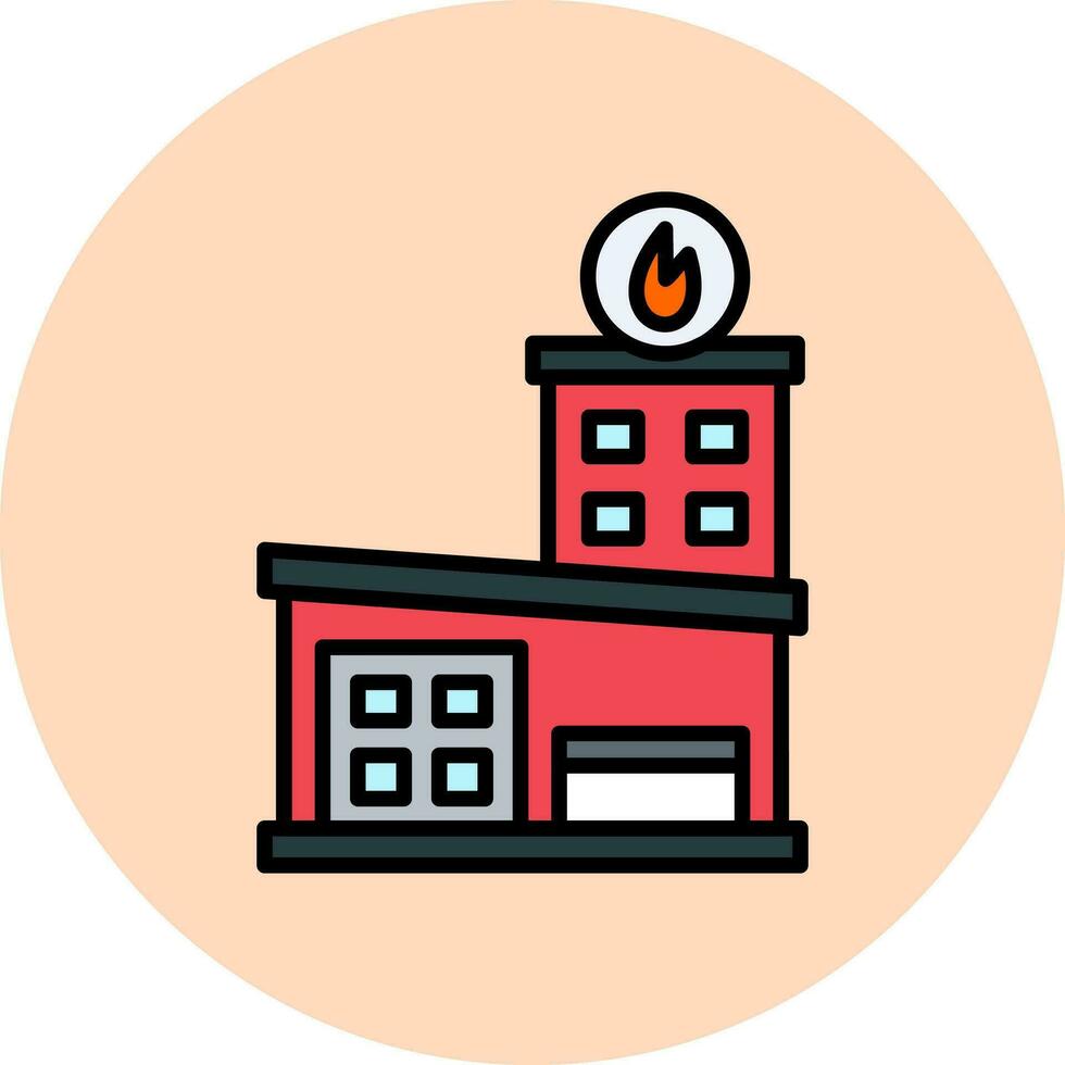 Fire Station Vector Icon