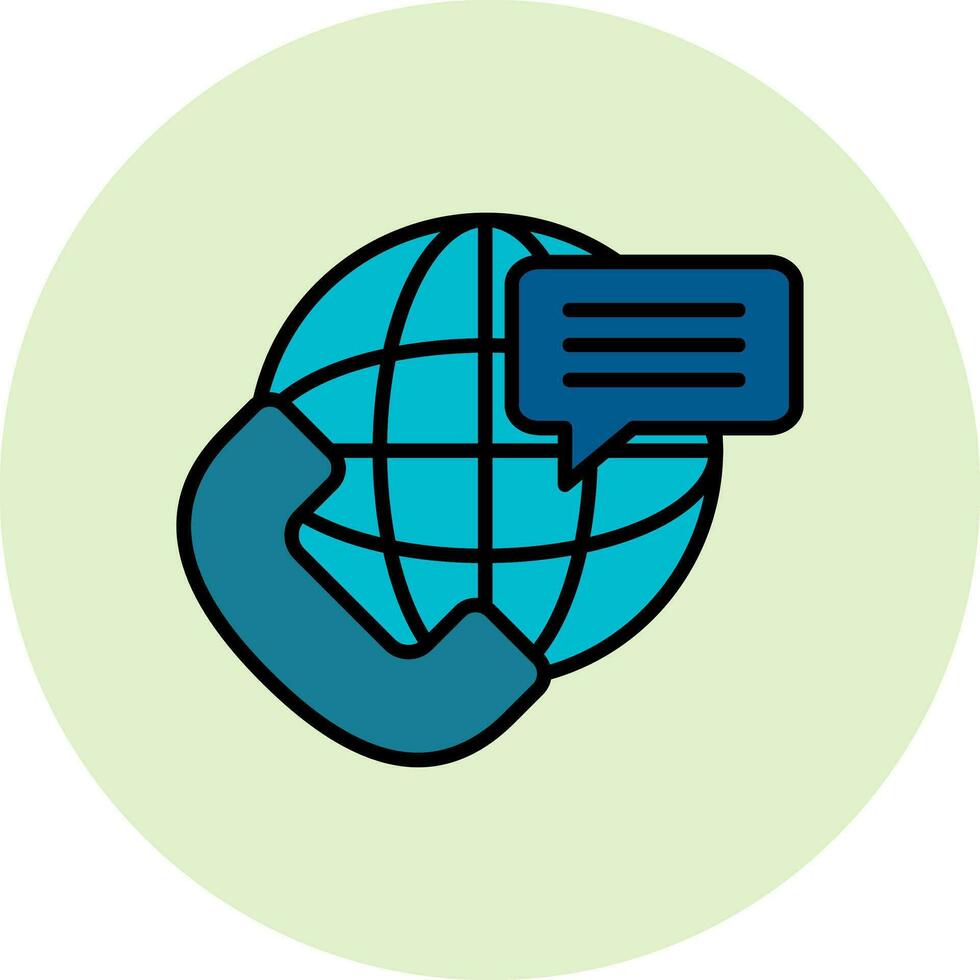 global comunicación vector icono