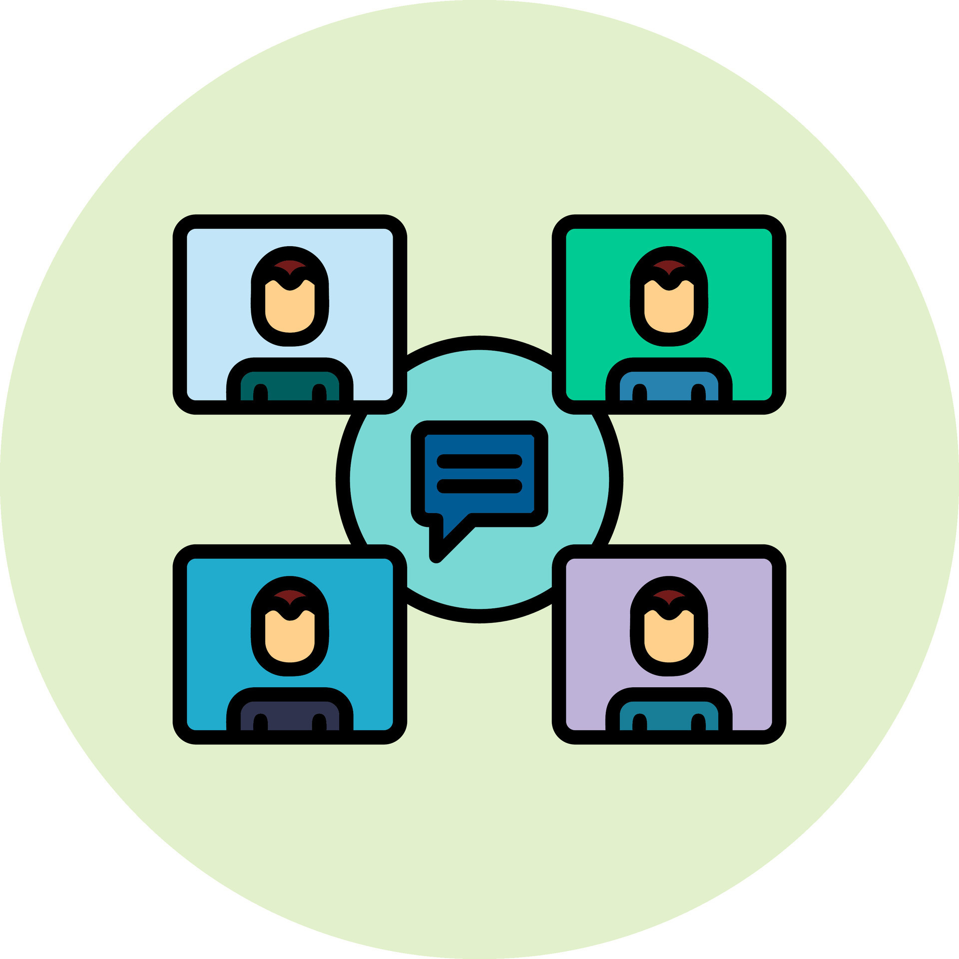 Group Chat Vector Icon 31440012 Vector Art at Vecteezy