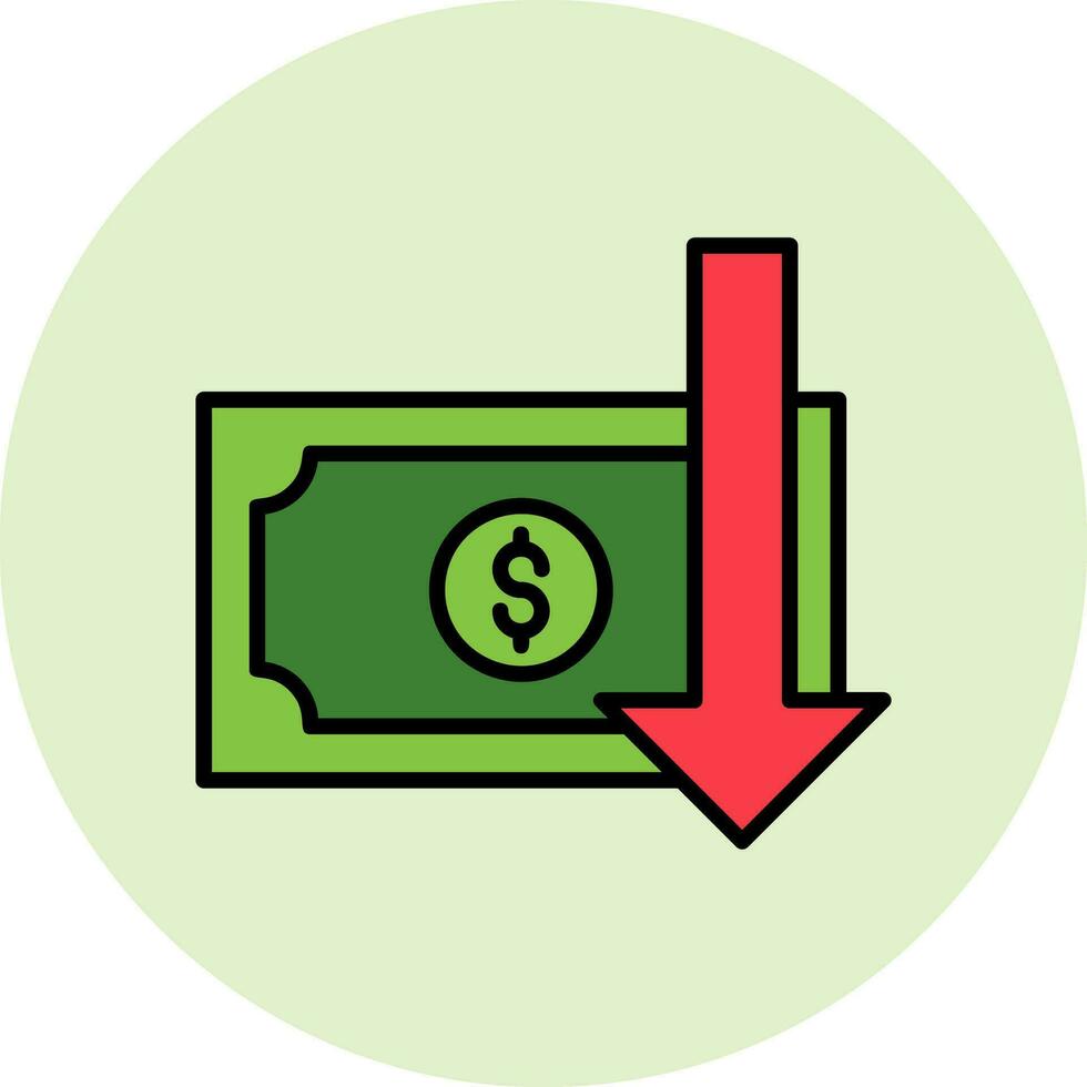 Money Loss Vector Icon