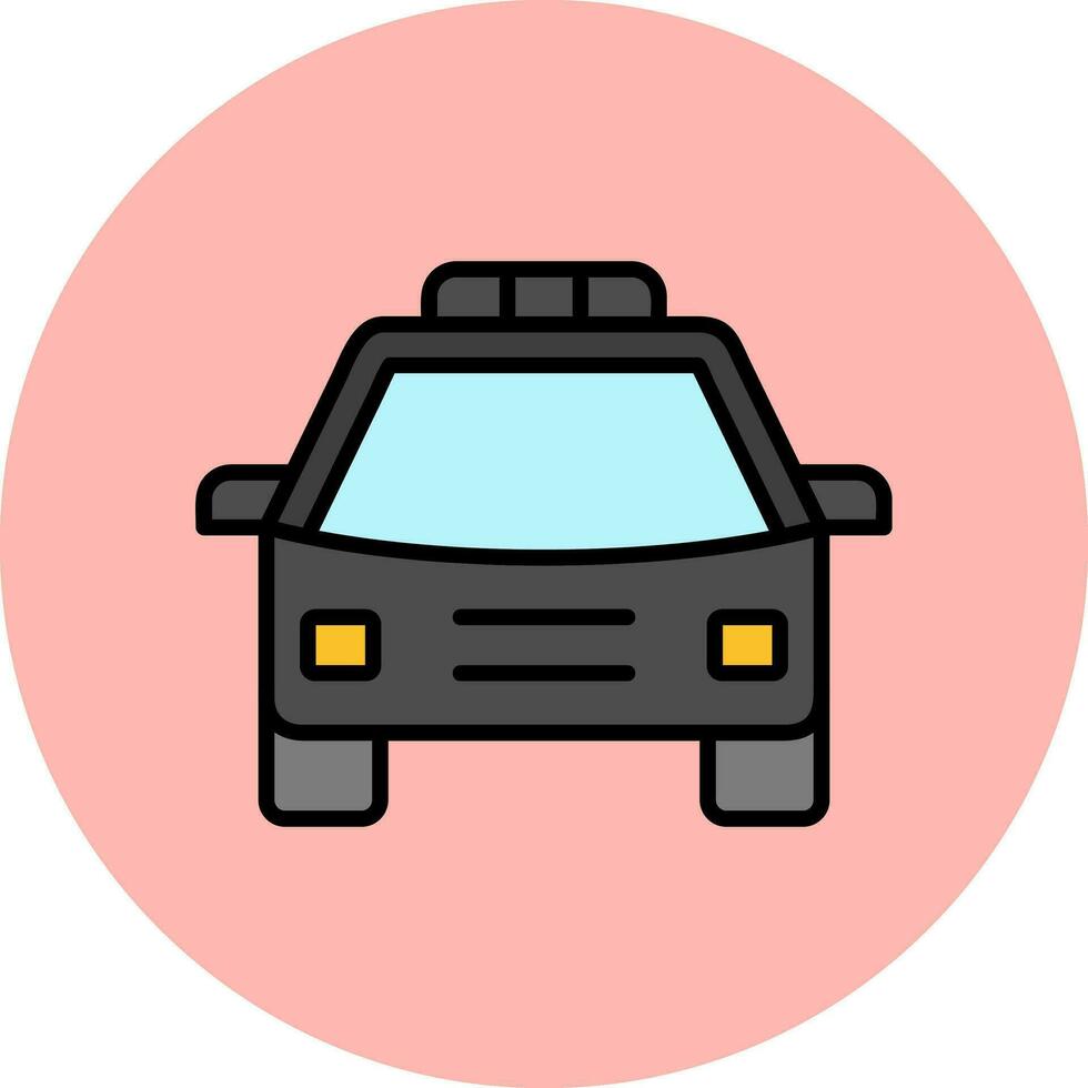 icono de vector de coche de policía