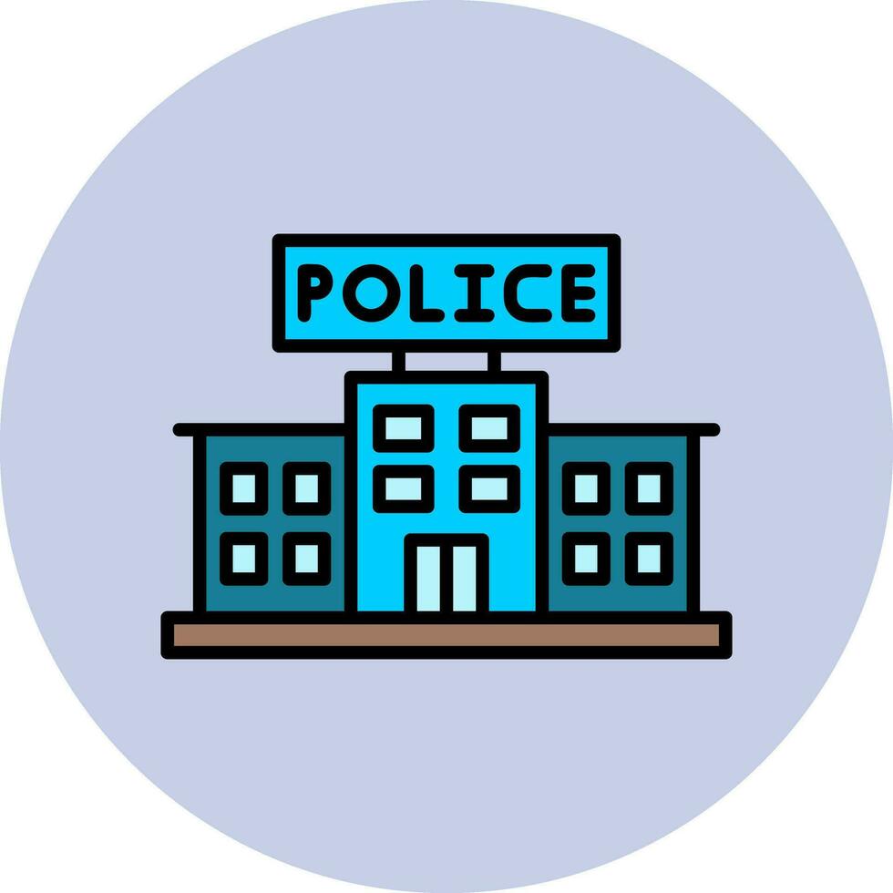 icono de vector de estación de policía