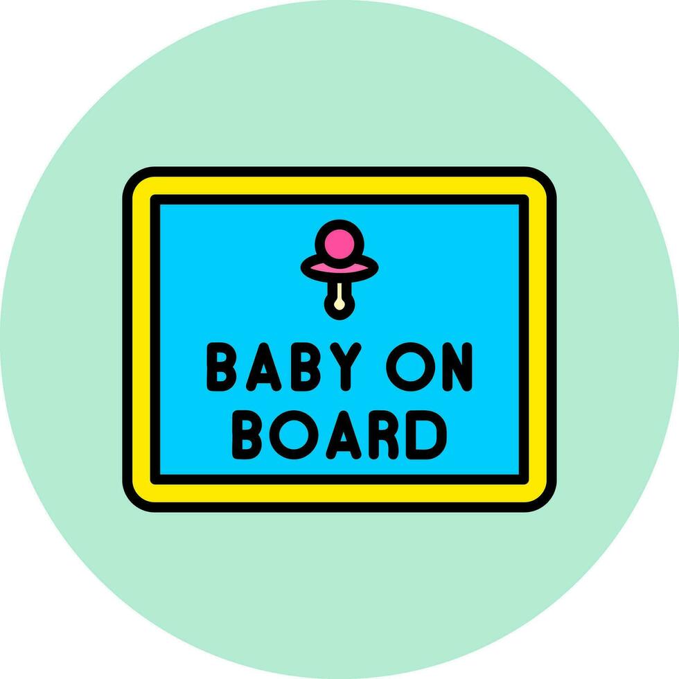 Baby On Board Vector Icon