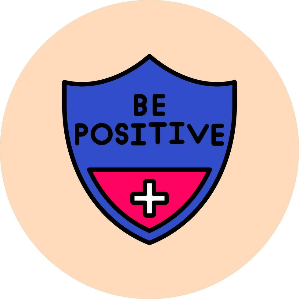 ser positivo vector icono