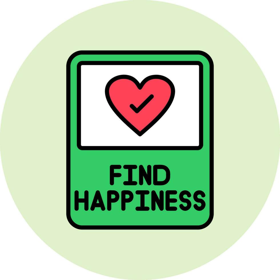 Find Happiness Vector Icon