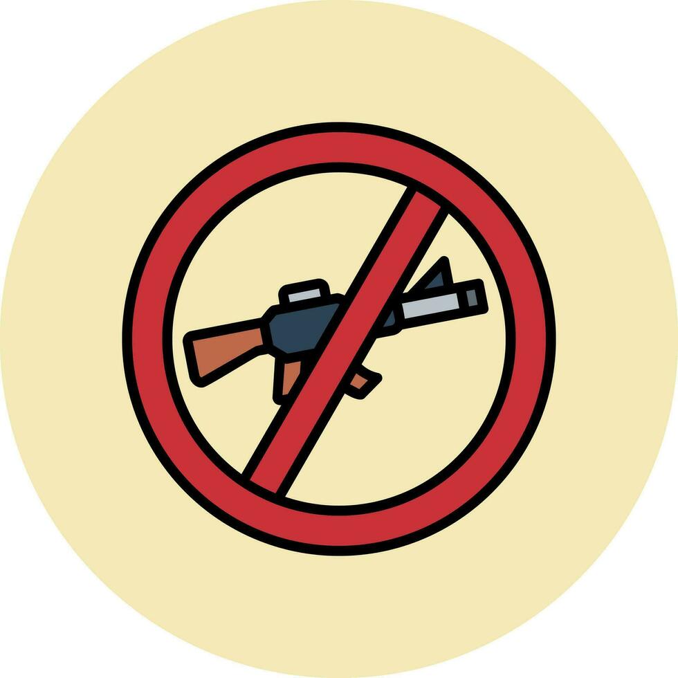 No rifle vector icono