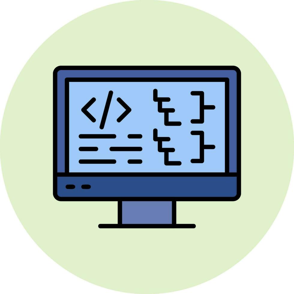 icono de vector de computadora