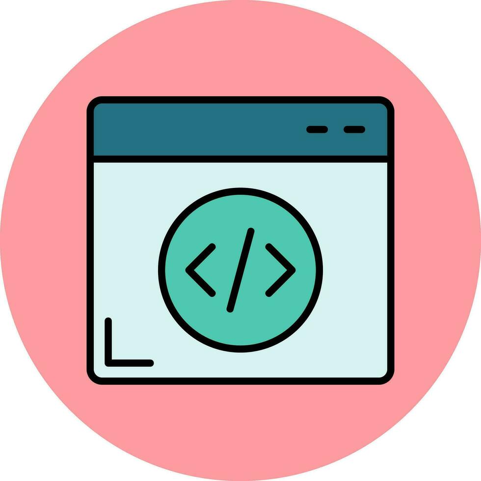 icono de vector de programación web