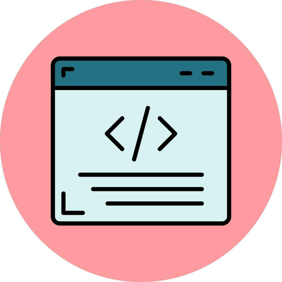 icono de vector de programación web