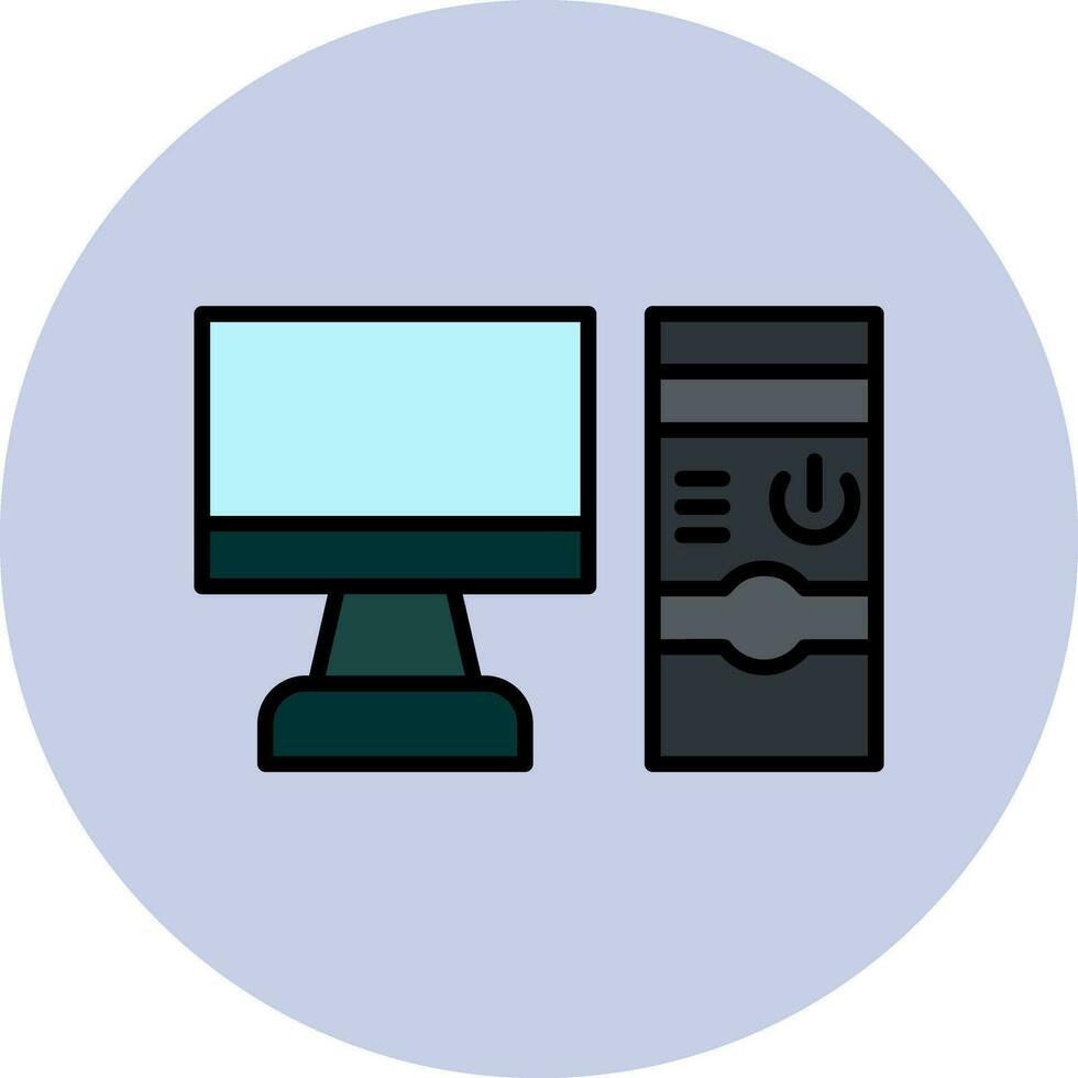 icono de vector de computadora