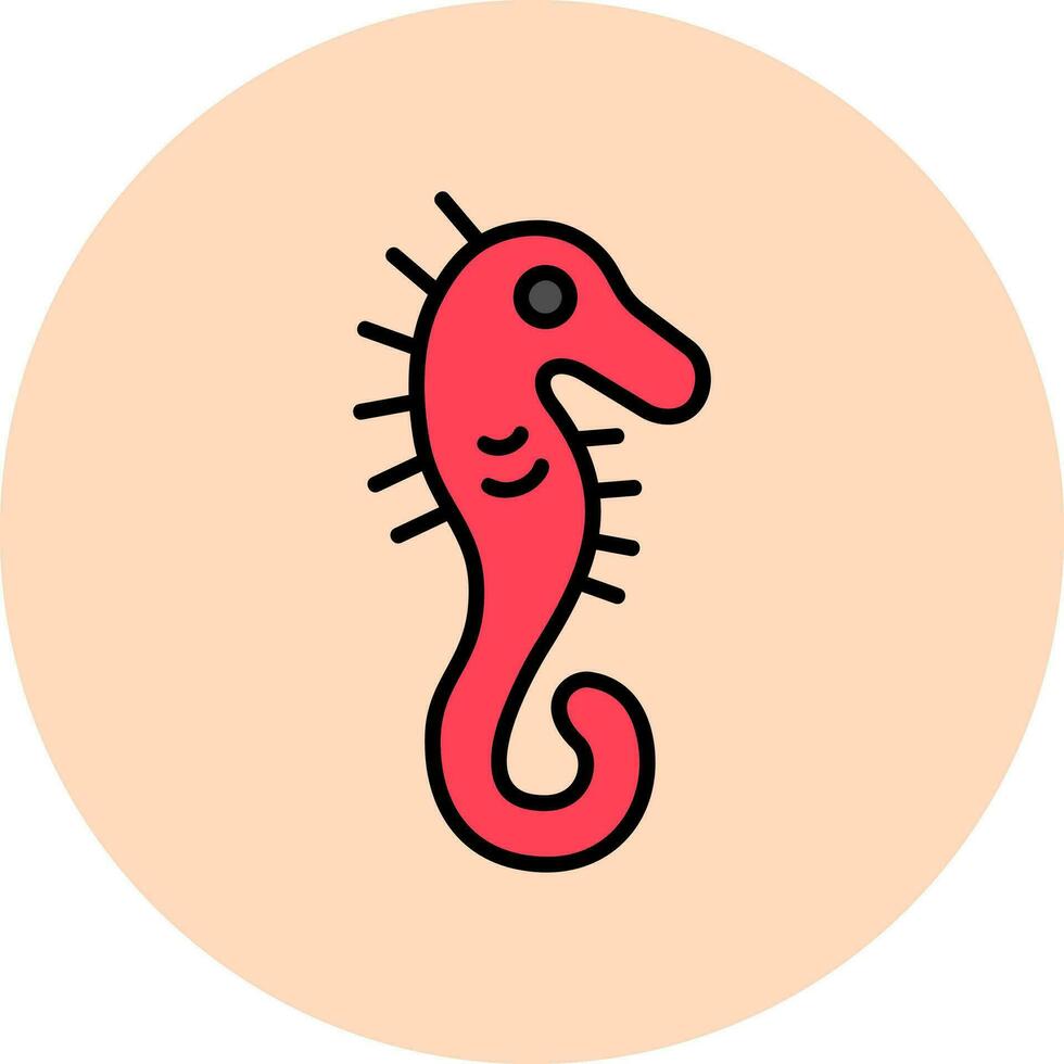 icono de vector de caballito de mar