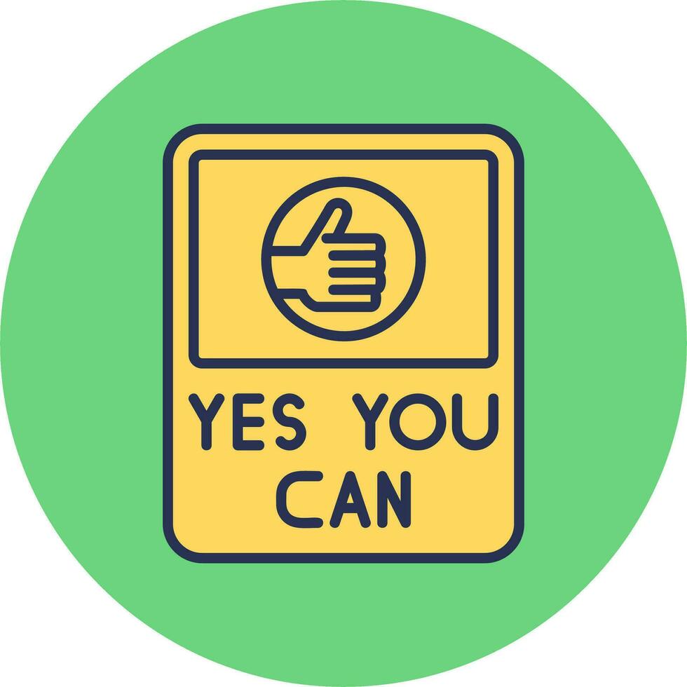 Yes You Can Vector Icon