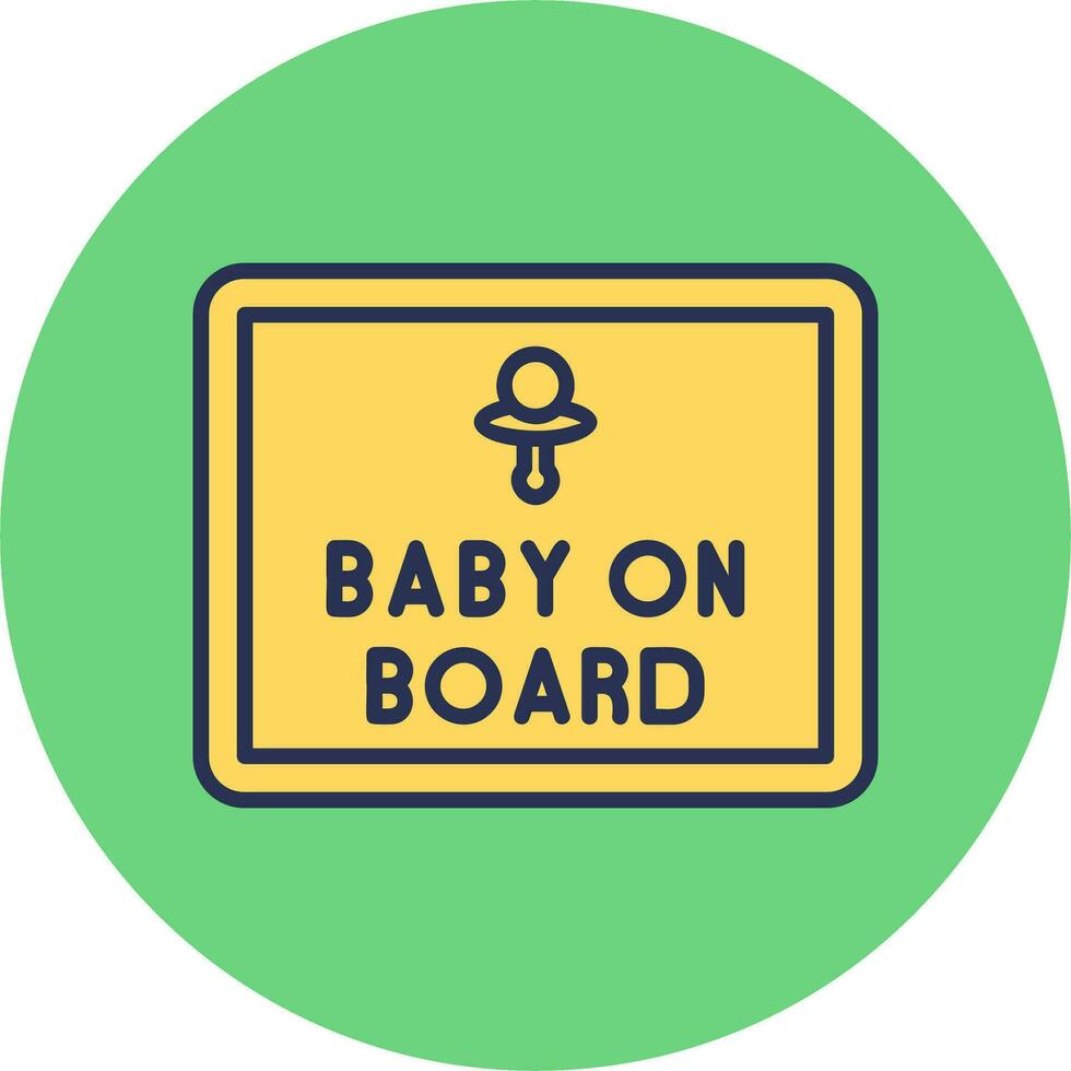 Baby On Board Vector Icon