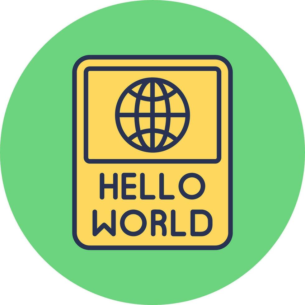 Hello World Vector Icon