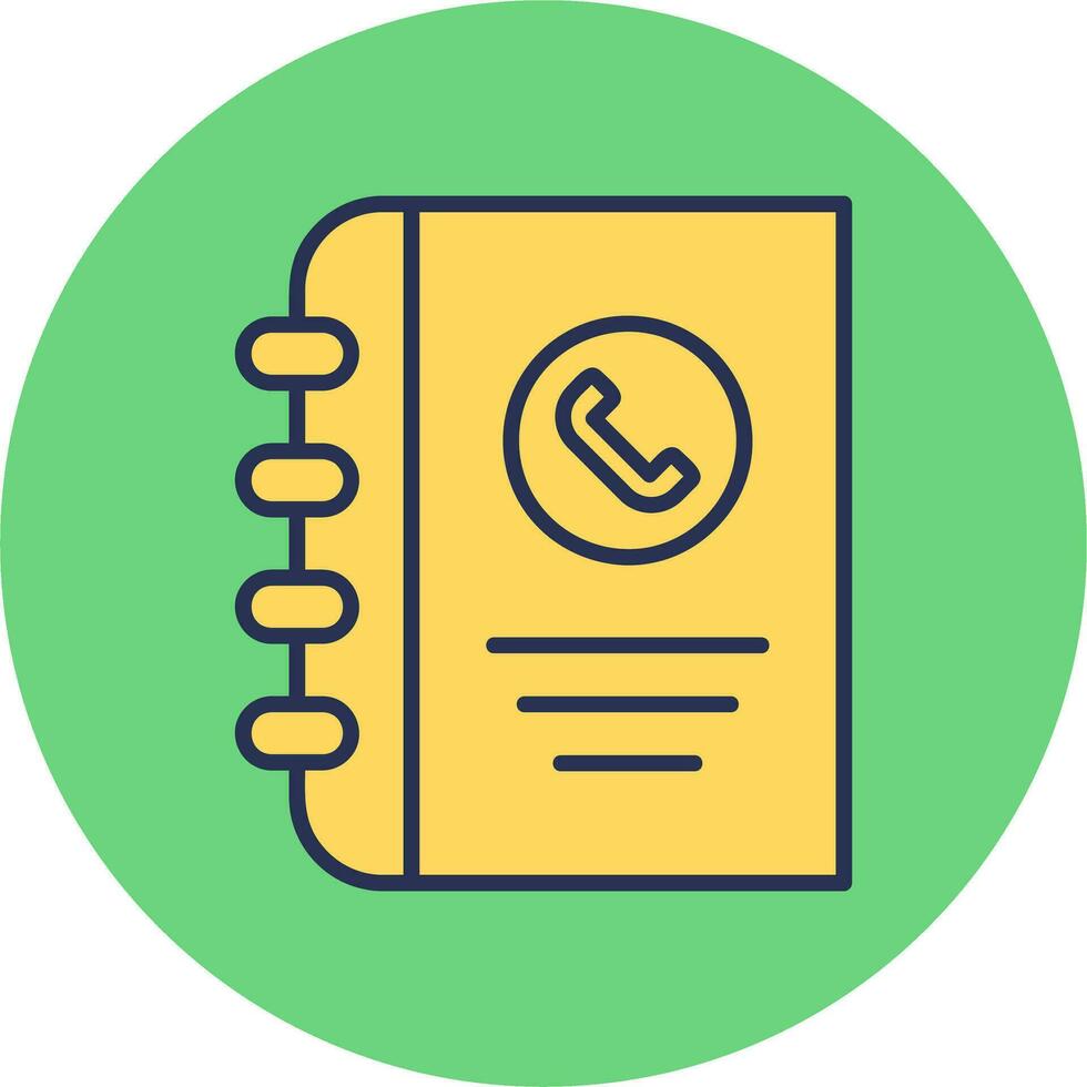 Phone Book Vector Icon