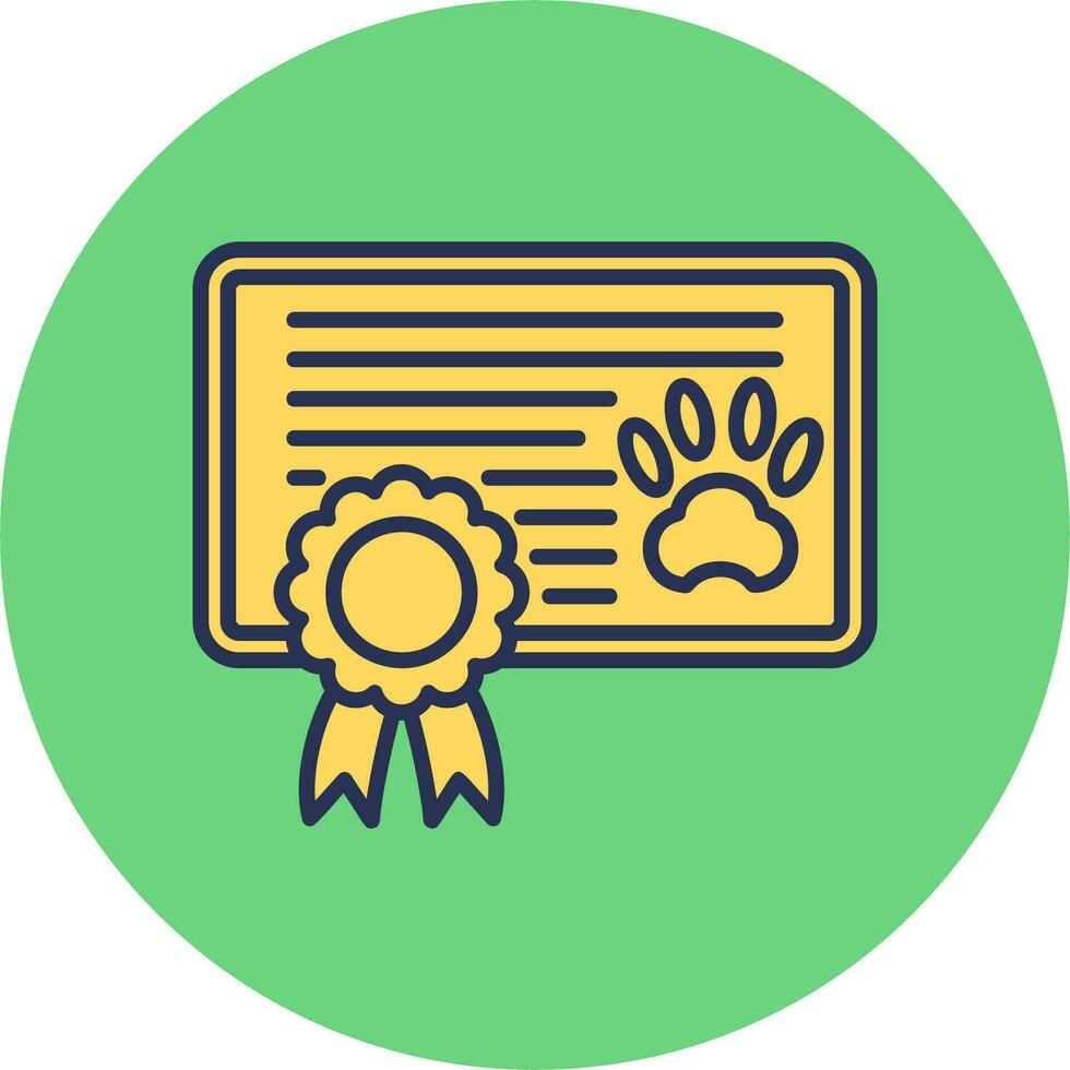 icono de vector de certificado