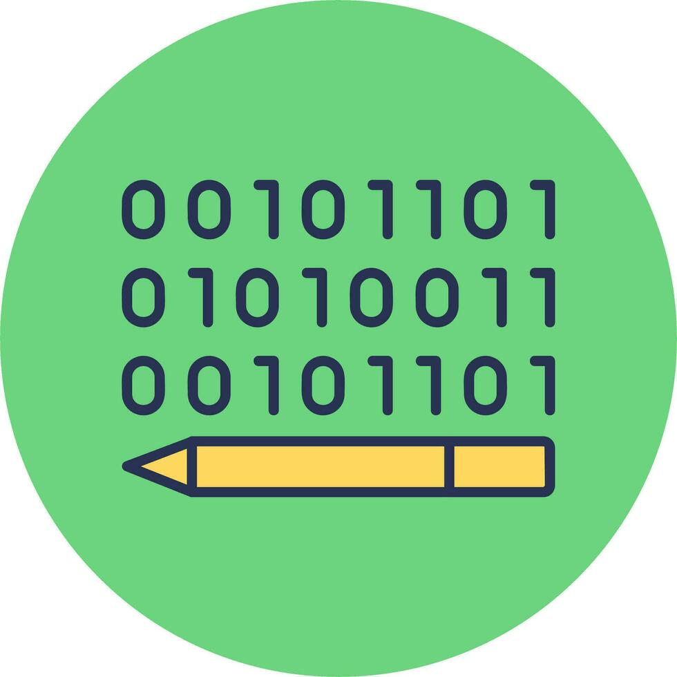 icono de vector de código binario