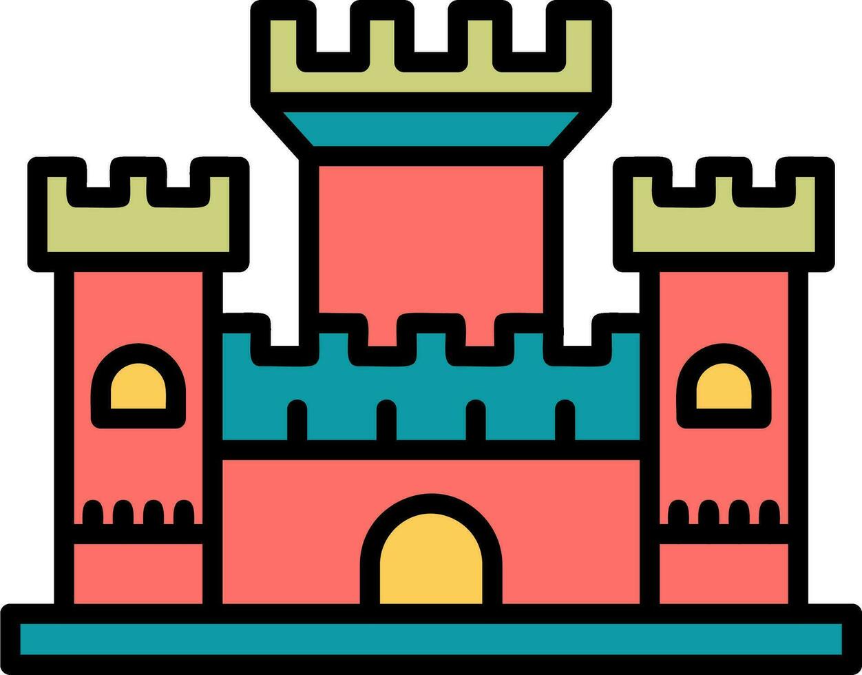 icono de vector de castillo