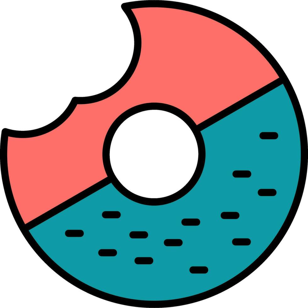 icono de vector de donut